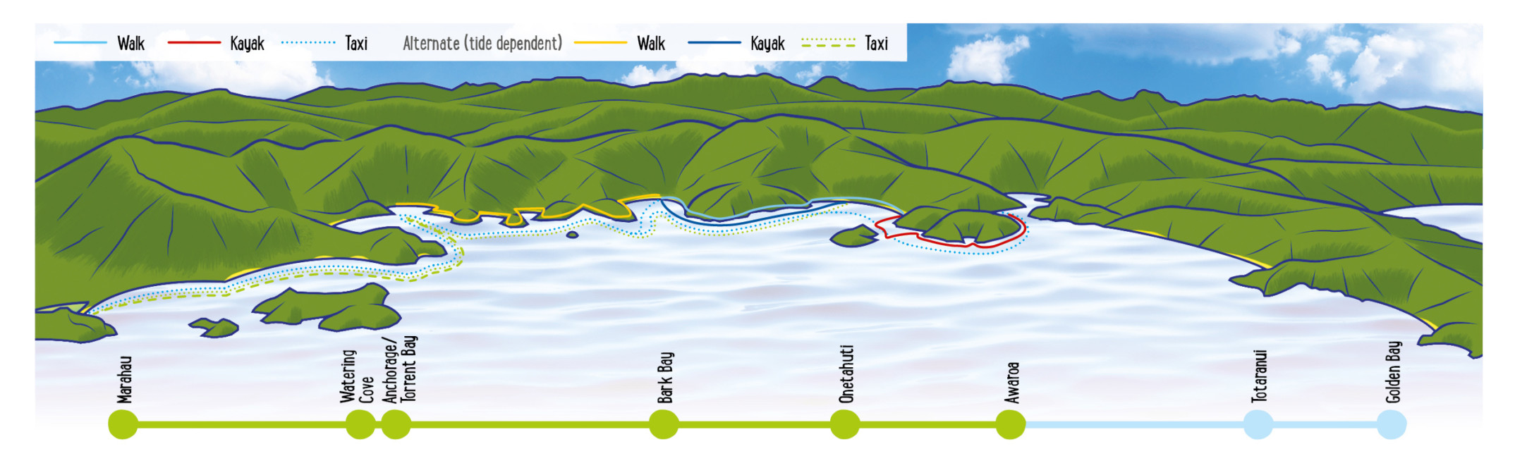 Two Gods with Alt Map - Abel Tasman Kayaks