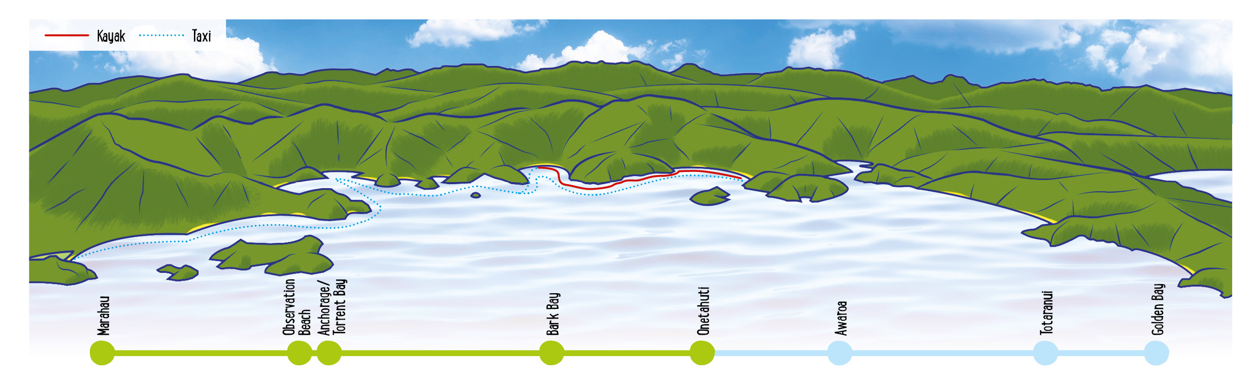 Seal Sanctuary Map - Abel Tasman Kayaks