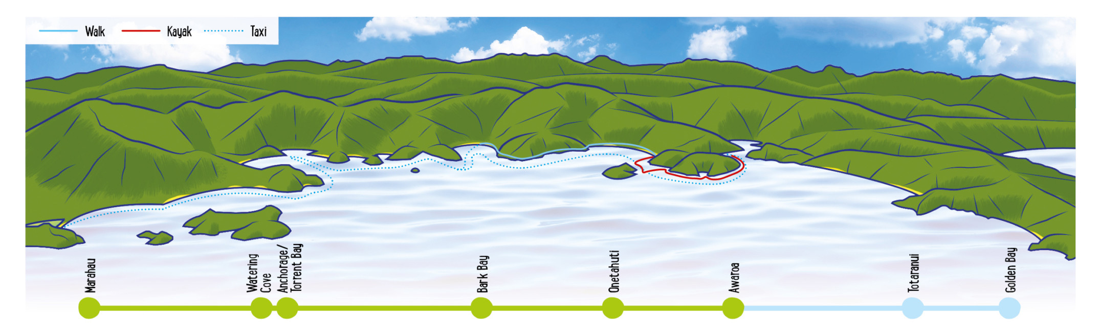 Two Gods Map - Abel Tasman Kayaks